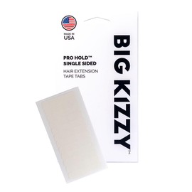 Big Kizzy Single Sided Pro Hold Replacement Tape for Hair Extensions - 5-7+ weeks of wear - Strong Hold and Residue Free One Sided Tape for Extensions - 48 tabs