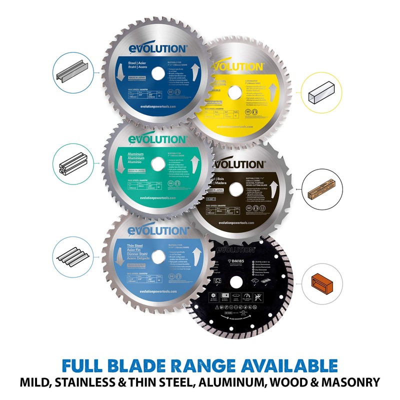 Evolution Power Tools 185BLADEST Steel Cutting Saw Blade, 7-1/4-Inch x