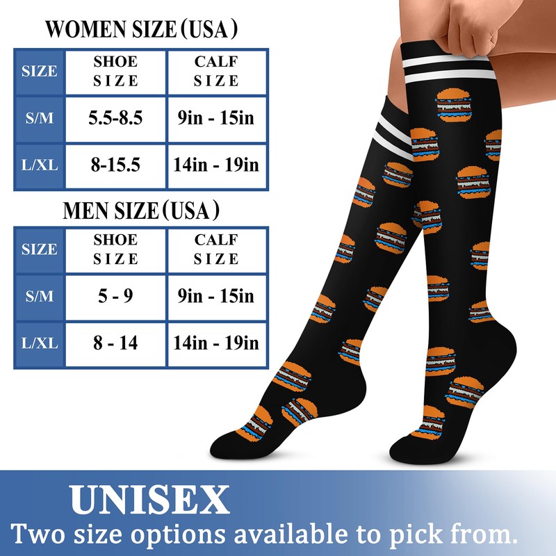 CHARMKING Compression Socks for Women & Men (8 Pairs) 15-20