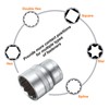 sourcing map 1/2" Drive by 27mm 12-Point Shallow Socket 42mm
