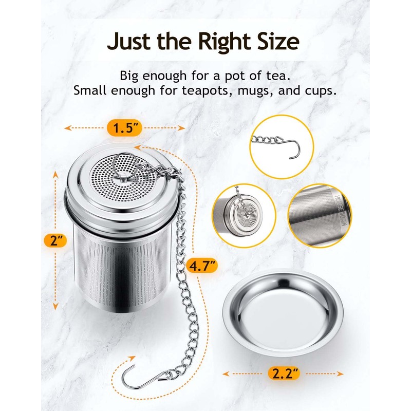 House Again 2 Pack Tea Infuser, Extra Fine Mesh Tea