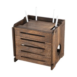 BEARUT Wooden Router Shelf Wall Mount WiFi Router Storage Box Modem Cable Router Cover Organized Power Strip Cable Management Hider Rack Need Assembly 11.4" W x 9.4" H x 9.1" D