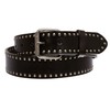 Genuine Vintage Retro Circle Studded Leather Belt - Interchangeable buckle,