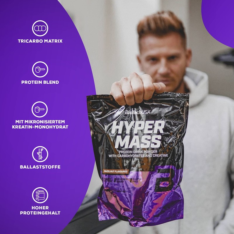 BioTechUSA Hyper Mass - Mass Gainer mit Kohlenhydraten & Proteinmischung
