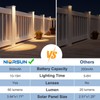 NIORSUN Solar Fence Lights Outdoor 8 Pack, IP65 Waterproof Large