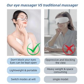Eye Massager, Red Light Therapy for Eyes, Led Therapy Glasses, Eyes Bag Remover, Under Eyes Beauty Device for Dark Circles Wrinkles Puffiness Relax Eye Strain