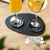 Silwy® Metal Nano Gel Placemat Black (small) in Leather Look