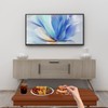 WUGCHDA C-Shaped Couch Table, Side Table with 360° Rotating Wheels,