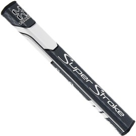 SuperStroke Traxion Pistol GT Tour Golf Putter Grip, Gray/White (Pistol GT Tour) | Advanced Surface Texture That Improves Feedback and Tack | Minimize Grip Pressure with a Unique Parallel Design