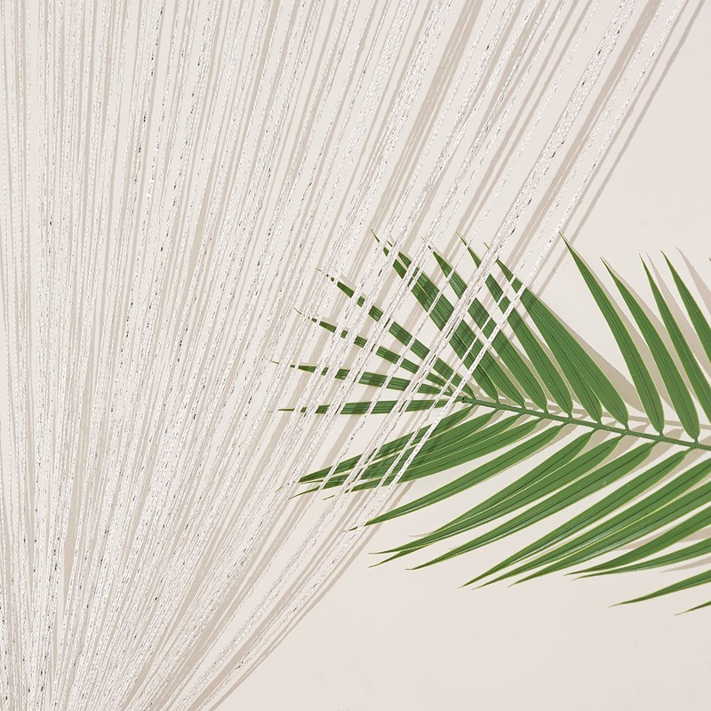 Airssory Polyester Silk String Curtain with Fringe for Room Divider