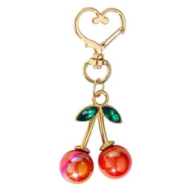 SunixSonie Cherry Keychain,Cute Cherry Bag Charms Purse Charms for Handbags Kawaii Keychain for Car Keys Accessories for Women Gifts (Red)