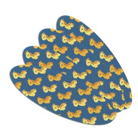 Cute Kawaii Baby Giraffes Pattern Double-Sided Oval Nail File Emery Board Set 4 Pack