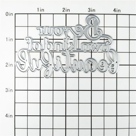 XMZZMX Words Be Your own Kind of Beautiful Metal Cutting Dies for Card Making, Paper Embossing Die Cuts Kit Templates Supplies, Photo Frame Album DIY Scrapbooking Stencils Sets