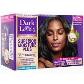 Dark and Lovely Moisture Plus No Lye Relaxer Regular PACK OF 2