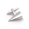 Paper Plane Style Silver Cufflinks