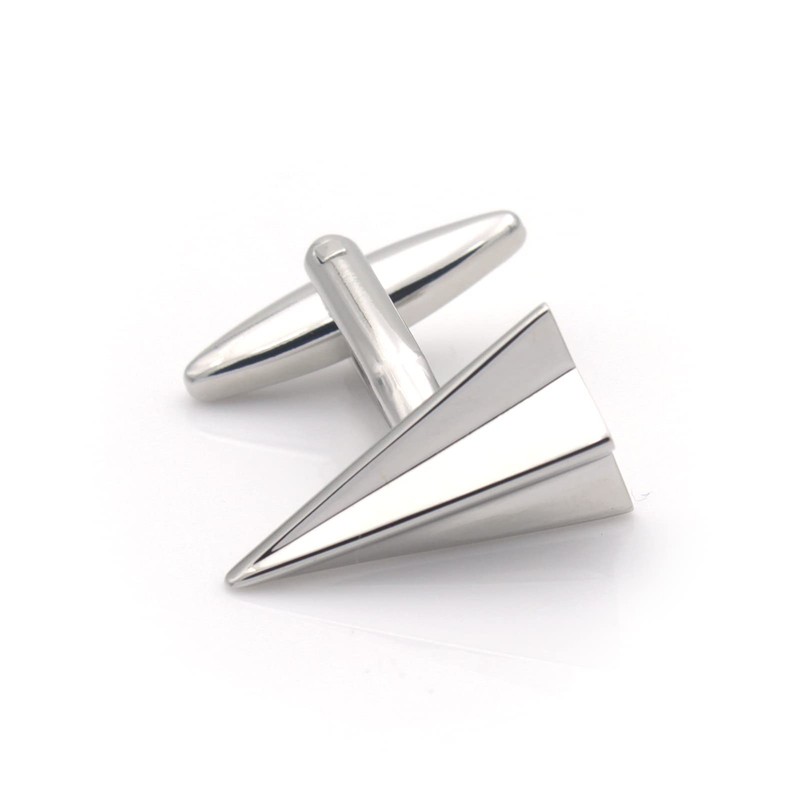 Paper Plane Style Silver Cufflinks