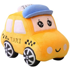 OUKEYI Car Stuffed Toy,11.8"/30cm Soft Taxi Plush Toy/Police Car Stuffed ToyStuffed Car Plush Pillow Toy,Gifts for Kids or Birthday Party (Taxi)
