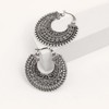 LeCalla 925 Sterling Silver Filigree Earrings Small Antique Oxidised Click