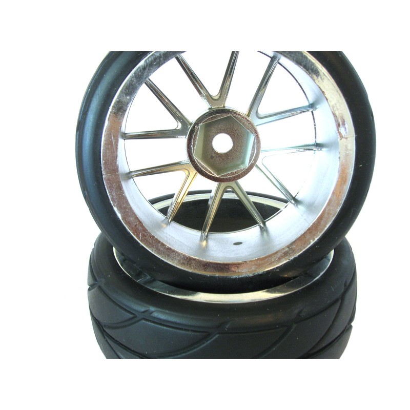 Redcat Racing 02020c Chrome Wheels & Tires (2Piece)