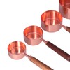 4Pcs Measuring Cups and Spoons Set with Copper Plated Handle