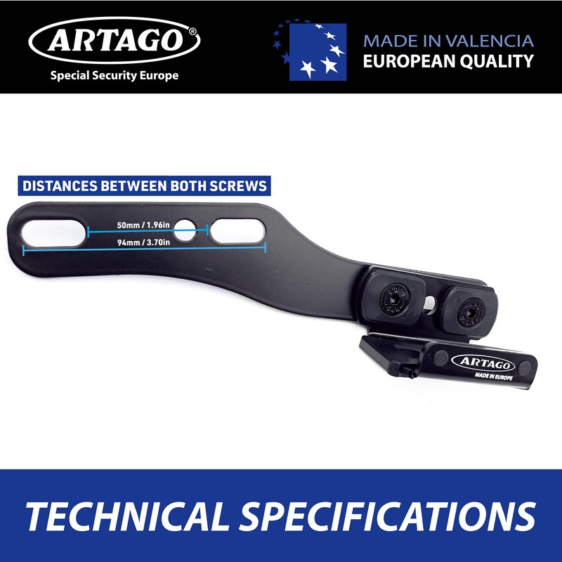 Artago K403 30X14 and 30X10 Universal Removable Footrest Mount