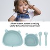 4pcs Children Plate Utensils Set Silicone Suction Bowls Set Toddler