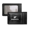 iPick Image Ford Bronco Black Carbon Fiber Leather Wallet RFID