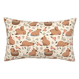 Capybaras Pillow Cases Pillow Covers Pillow Protector Standard Queen Size, Soft,with Zipper Pillow Case 20"X30"