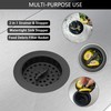 EXAKEY Black Sink Drain 3-1/2 Inch Kitchen Sink Drain Strainer