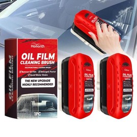 Homonth Windshield Cleaner, 120ml Car Glass Oil Film Cleaner, Versatile Effective Glass Cleaning Brush,¬†Oil Film Cleaning Brush, Glass Cleaning Tool:_1 count