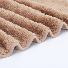 Nobleza Soft Fleece Blanket Washable for Pet Dogs Cats Puppies Soft Warm Mat Brown Grey S/M/L.
