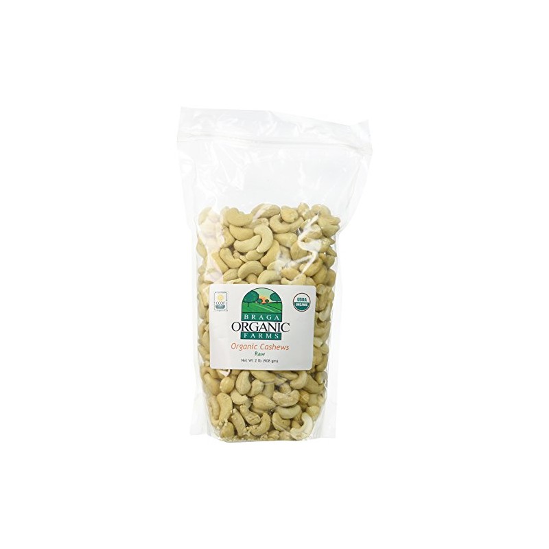 Braga Organic Farms Organic Raw Cashews 2 lb. bag