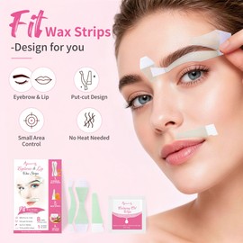 Eyebrow Waxing Strips for Face, Cold Wax Strips Facial Hair Removal