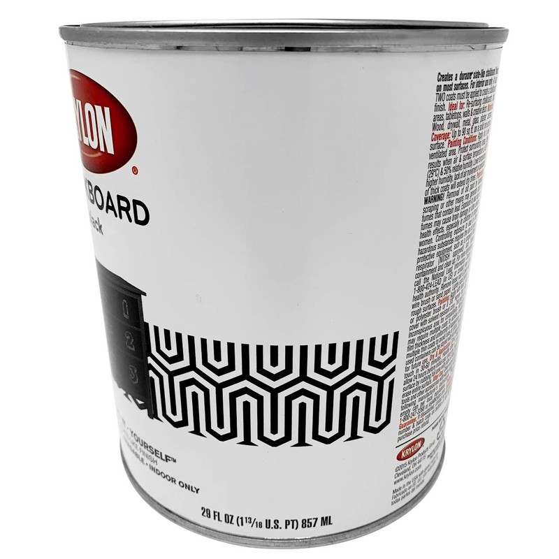Krylon K05223000 Chalkboard Brush-on Paint Black, 1 Quart, (Pack of