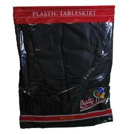 Black Plastic Table Skirt 29" x 14' Rectangular Party