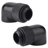 ASHATA Water Cooling Fitting,Tube Fitting 90 Degree Angle Rotary Tube