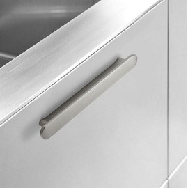 Guolich 2 Pcs Hole Centers 3.77 Inch(96mm) Kitchen Drawer Handle Door Cabinet Pulls Zinc Alloy Handle Modern Silver Brushed Brass Hardware for Wardrobe Bathroom Dresser