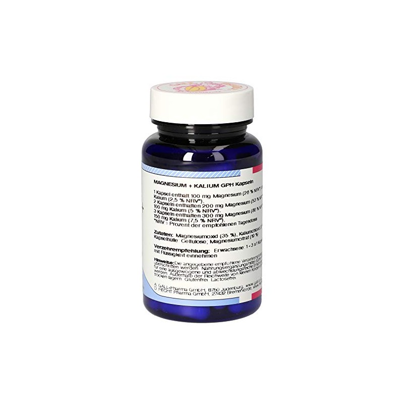 Gall Pharma Magnesium Plus Potassium GPH Capsules Pack of 60