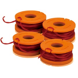 Worx WA0004 Bundle of 2, 2 packs - 10foot Spool Replacement Trimmer Line