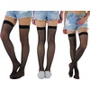 ToBeInStyleWomen's Spandex Fishnet Thigh High - Black
