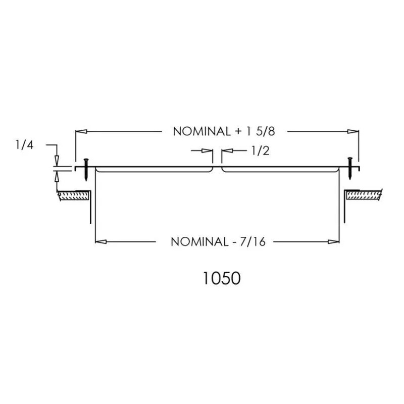 Shoemaker 1150-24X8 24 x 8 Baseboard Return Air Grille -