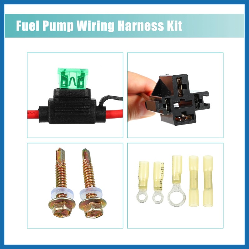A ABSOPRO 1 Set Universal Electric Fuel Pump Relay Kit