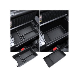 BIXUAN (2PCS) 2026 RAV 4 Center Console Organizer For 2026 Toyota RAV 4 Armrest Box Insert& Armrest Bottom Mat Middle Console Storage Box 2026 RAV 4 Accessories