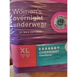 Assurance a case of Assurance Women's Underwear XL Overnight 2 packs of 16 Count total 32