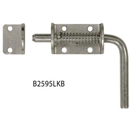Buyers Products B2595 Spring Latch Assembly, 4 Pack, 1/2" Spring Loaded Latch Pin Without Keeper, Zinc Plated Latch for Gate Latch, Utility Latch, Trailer Latch, Cage Latch