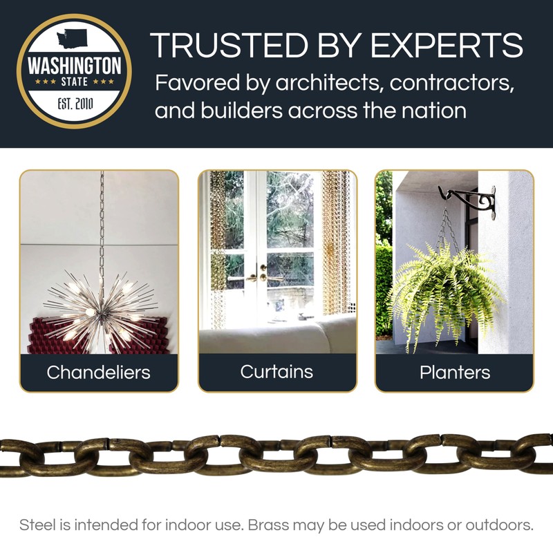 RCH Hardware CH-S53-14-PB-3 | 12 Gauge Decorative Solid Steel Standard