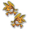 2 x 10cm Goldfish Fish Vinyl Sticker Decal Laptop Tank