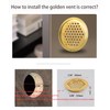 NIDETION Golden 19mm/0.75" Circular Soffit Vent, Stainless Steel Mesh Hole