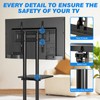Rfiver Rolling TV Stand with Laptop Shelf, Mobile TV Stand
