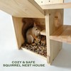 Firmlly Extra Large Outdoor Squirrel House, Wooden Nesting Box
